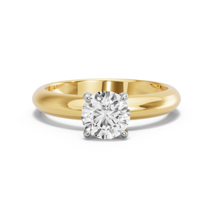Image for Round Classic Basket Ring with Knife Edge Solitaire band