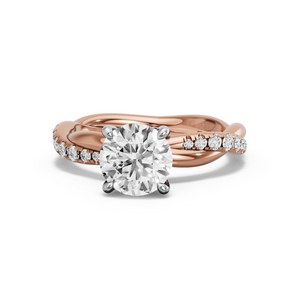 Image for Round Classic Basket Ring with Rope Pave band