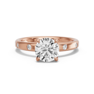 Image for Round Classic Basket Ring with Sleek Accent band