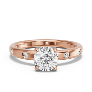 Image for Round Classic Basket Ring with Sleek Accent band
