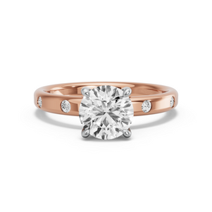 Image for Round Classic Basket Ring with Sleek Accent band