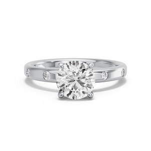 Image for Round Classic Basket Ring with Sleek Accent band