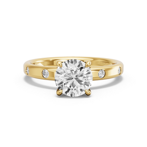 Image for Round Classic Basket Ring with Sleek Accent band