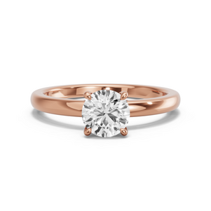 Image for Round Classic Basket Ring with Solitaire band