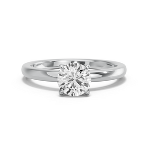 Image for Round Classic Basket Ring with Solitaire band