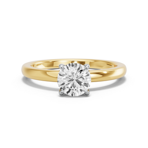 Image for Round Classic Basket Ring with Solitaire band