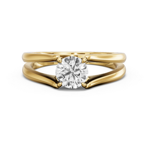 Image for Round Classic Basket Ring with Split Ring Solitaire band