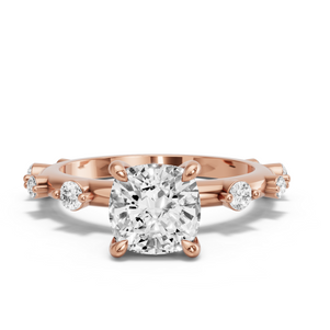 Image for Square Cushion Classic Basket Ring with Floating Station band