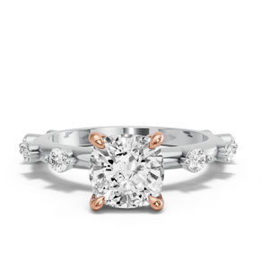 Image for Square Cushion Classic Basket Ring with Floating Station band