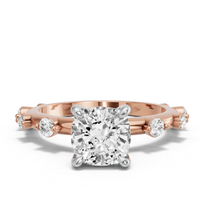 Image for Square Cushion Classic Basket Ring with Floating Station band
