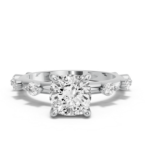 Image for Square Cushion Classic Basket Ring with Floating Station band