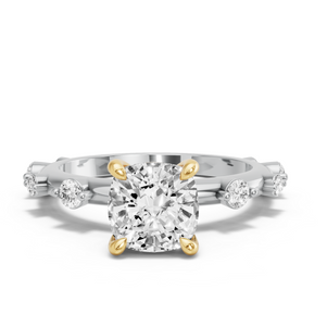 Image for Square Cushion Classic Basket Ring with Floating Station band