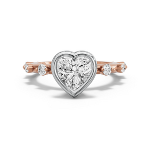 Image for Heart Classic Bezel Ring with Floating Station band