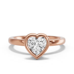 Image for Heart Classic Bezel Ring with Solitaire band
