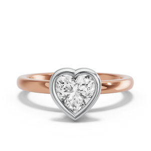 Image for Heart Classic Bezel Ring with Solitaire band