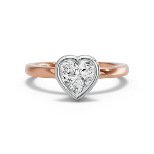 Image for Heart Classic Bezel Ring with Solitaire band