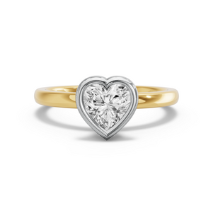 Image for Heart Classic Bezel Ring with Solitaire band