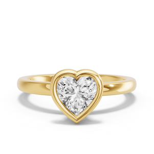 Image for Heart Classic Bezel Ring with Solitaire band
