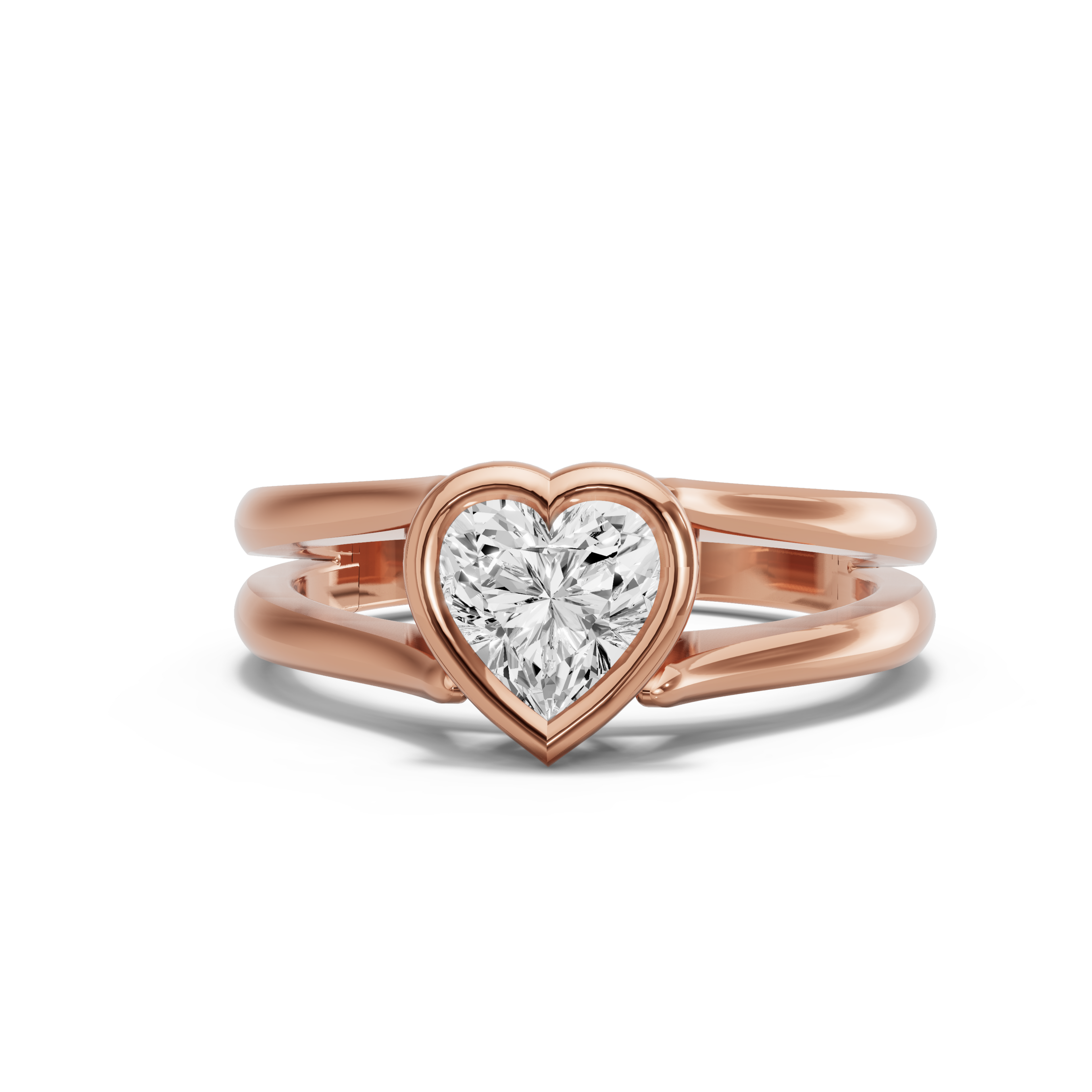 Image for heart-classic-bezel-ring-with-split-ring-solitaire-band-in-10k-rose-gold