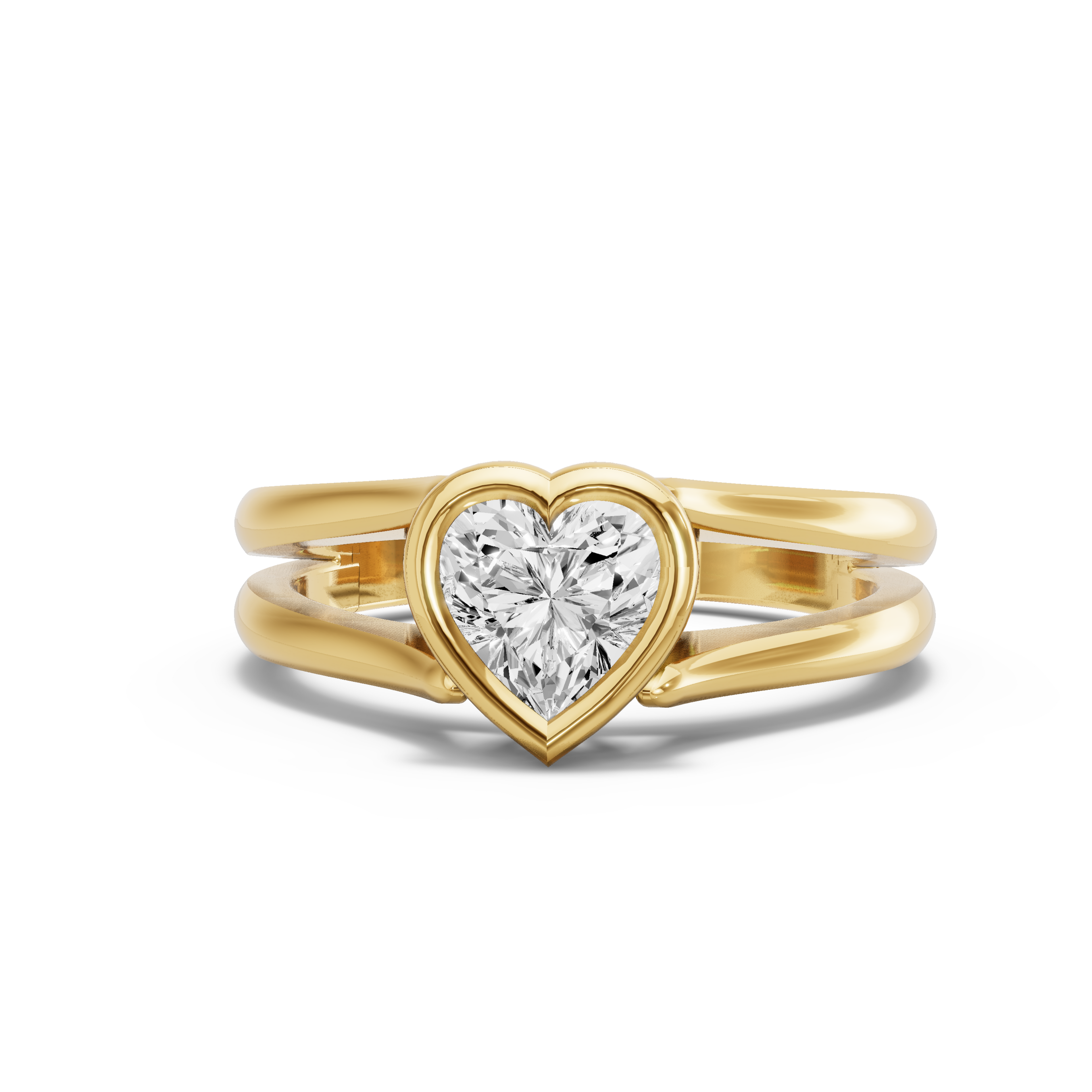 Image for heart-classic-bezel-ring-with-split-ring-solitaire-band-in-18k-yellow-gold