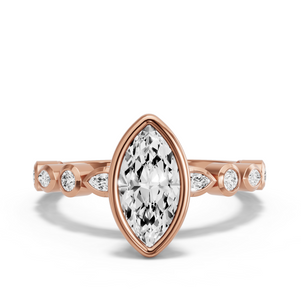 Image for Marquise Classic Bezel Ring with Alternating Marquise band
