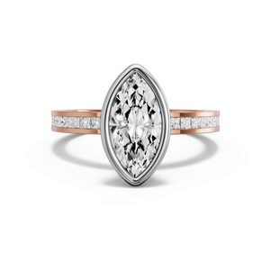 Image for Marquise Classic Bezel Ring with Channel band