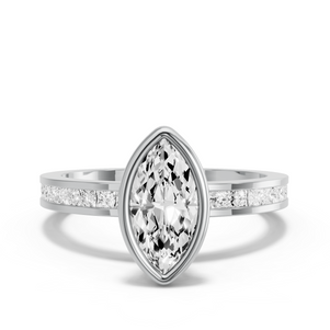 Image for Marquise Classic Bezel Ring with Channel band