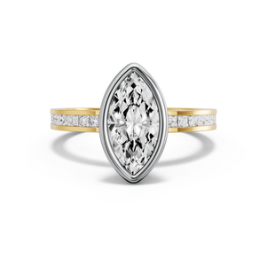 Image for Marquise Classic Bezel Ring with Channel band