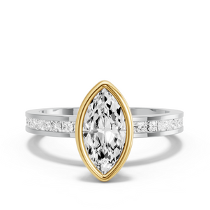 Image for Marquise Classic Bezel Ring with Channel band