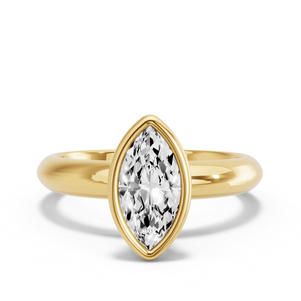 Image for Marquise Classic Bezel Ring with Knife Edge Solitaire band