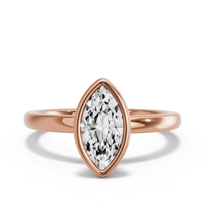 Image for Marquise Classic Bezel Ring with Solitaire band