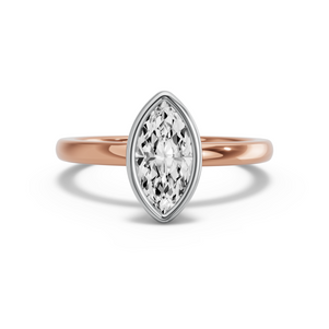 Image for Marquise Classic Bezel Ring with Solitaire band