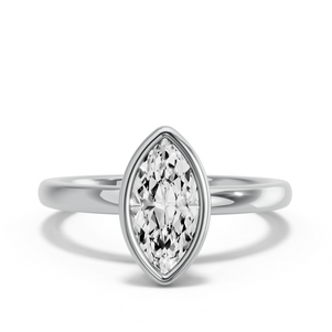 Image for Marquise Classic Bezel Ring with Solitaire band