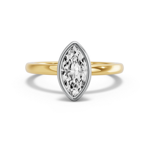 Image for Marquise Classic Bezel Ring with Solitaire band