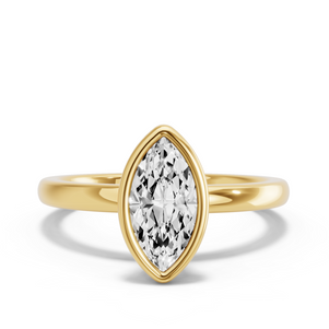 Image for Marquise Classic Bezel Ring with Solitaire band