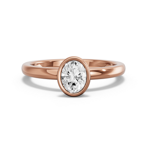 Image for Oval Classic Bezel Ring with Solitaire band