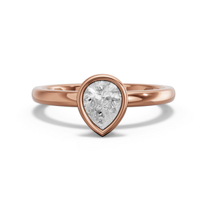 Image for Pear Classic Bezel Ring with Solitaire band
