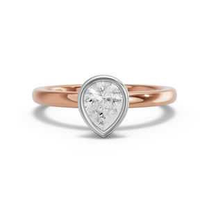 Image for Pear Classic Bezel Ring with Solitaire band