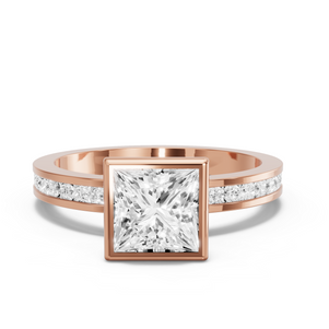 Image for Princess Classic Bezel Ring with Channel band
