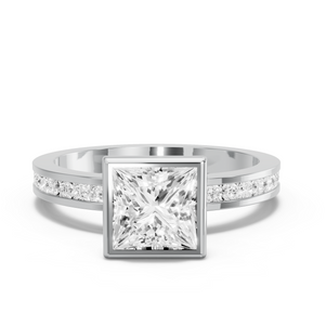 Image for Princess Classic Bezel Ring with Channel band
