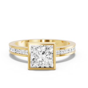 Image for Princess Classic Bezel Ring with Channel band