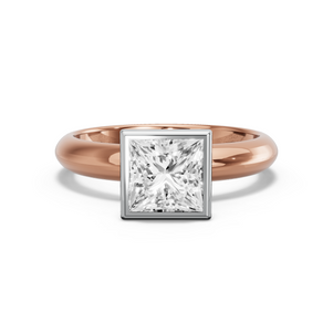 Image for Princess Classic Bezel Ring with Knife Edge Solitaire band
