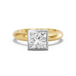 Image for Princess Classic Bezel Ring with Knife Edge Solitaire band