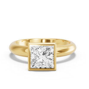 Image for Princess Classic Bezel Ring with Knife Edge Solitaire band