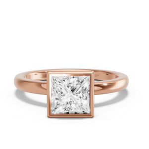 Image for Princess Classic Bezel Ring with Solitaire band