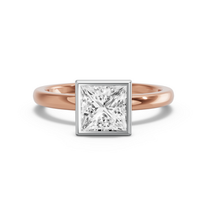 Image for Princess Classic Bezel Ring with Solitaire band