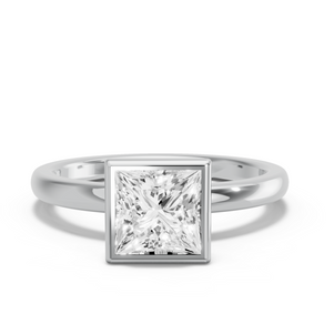 Image for Princess Classic Bezel Ring with Solitaire band