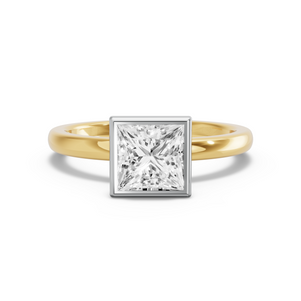 Image for Princess Classic Bezel Ring with Solitaire band