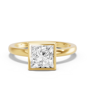 Image for Princess Classic Bezel Ring with Solitaire band