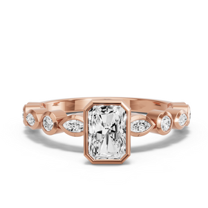 Image for Radiant Classic Bezel Ring with Alternating Marquise band